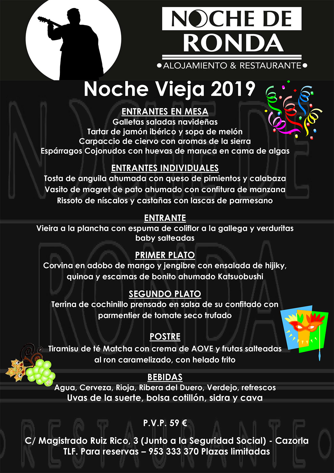 Cartel Noche Vieja 2019